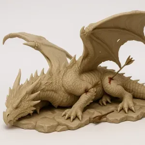 Dragão draco ferido
