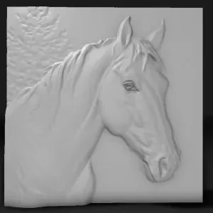 horse near the Christmas tree 2
