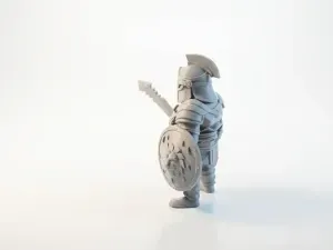 Armored Knight Figurine Fantasy 3D Printable