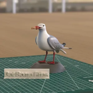 Get Some Fries Seagull Model Ornament