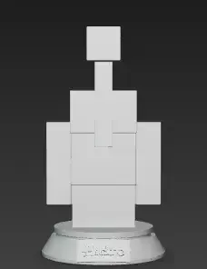 Voxel Golem – Minecraft-Style 3D Printable Figure (Fan Art) — Image 3 of 5