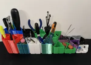 Desktop Organizer System - Sliding Pen Cups/ Tool Holders