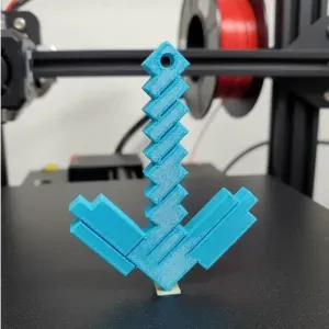 minecraft pickaxe keyring