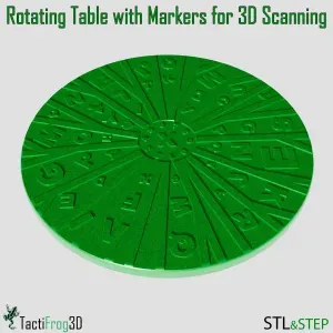 Rotating Table with Integrated Markers for 3D Scanning | STL