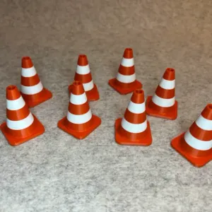 Miniature traffic cone for RC vehicles