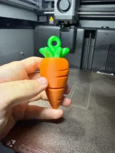 Cute Carrot Keychain - Easy & Fun 3D Print