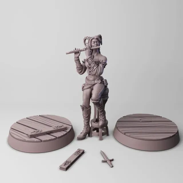 Tiefling Bard | Flute Playing Hellspawn Hero | Tabletop RPG — Фото 5 из 9