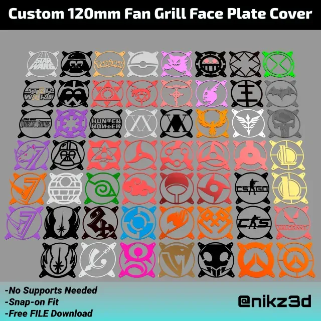 KONOHA Naruto - Custom 120mm Fan Grill Face Plate Cover — Фото 2 из 7