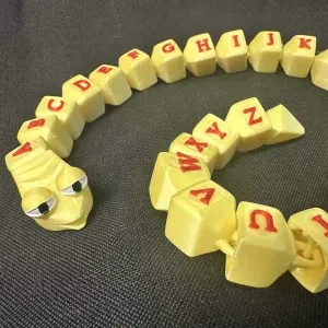Articulated Alphabet Snake Flexi Moving Toy Fidget (A–Z)