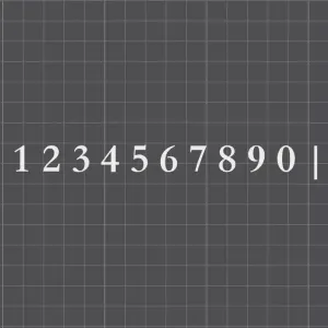 Numbers on the dial