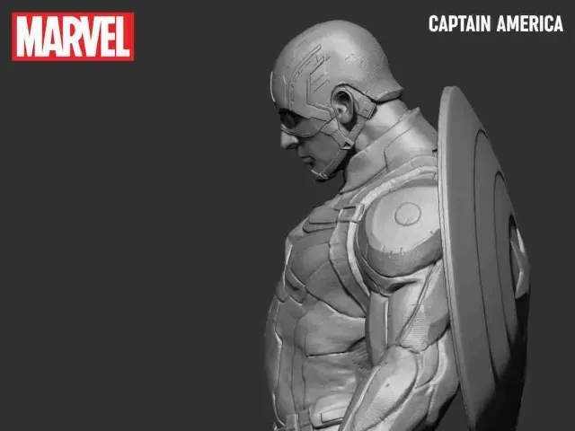 Captain America 3D Print Model — Image 3 of 9