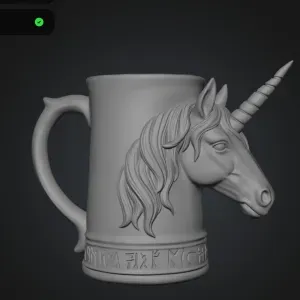 unicorn viking mug