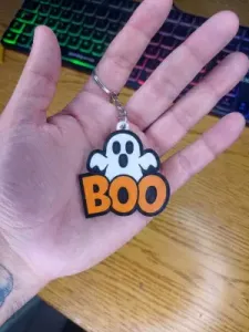 BOO GHOST - PHANTOM - KEYCHAIN - HALLOWEEN