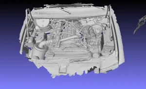 Engine compartment UAZ-3163. 3d scanning.
