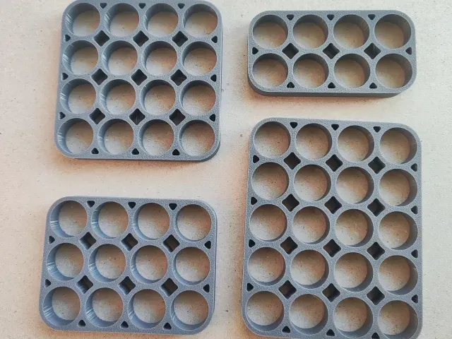18650 Quad Row Holder Set | Wire Channels (8-24 Cells) — Image 2 of 7