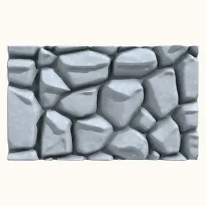 Low Poly Stone Wall for 3D Printing