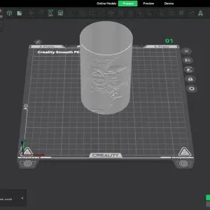 Cylinder Lithophane of Couple Photograph
