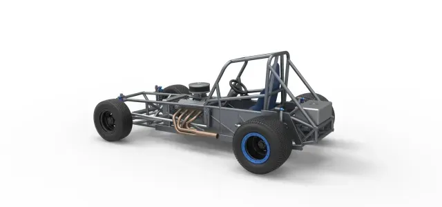 Vintage Dirt Modified stock car Base Version 5 Scale 1:25 — Фото 9 из 9