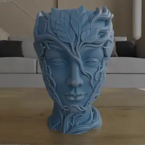 Lady of the Leaves Planter Elegant STL for 3D Printing