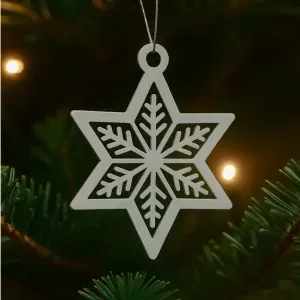 Snowflake star. Christmas tree ornament