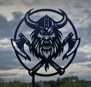 Fierce Viking Warrior 2D Wall Art