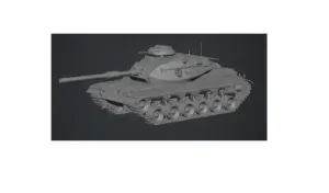 Camouflaged Battle Tank