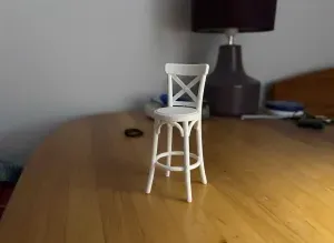 Bar Stool 3D Model 1:12 Scale Dollhouse Furniture