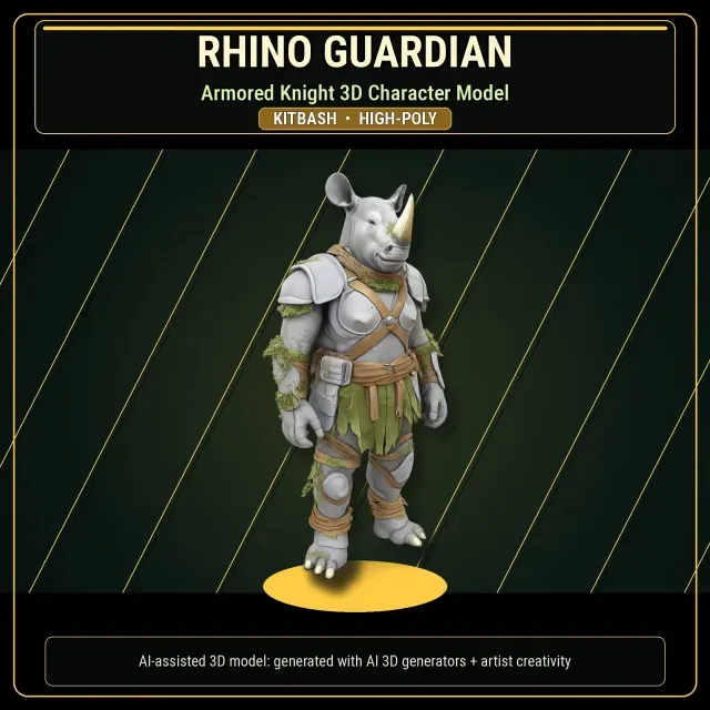 Beast Warriors Pack – Fantasy Creature 3D Models Kitbash — Фото 9 из 9