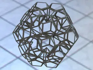 Wireframe Shape Penta Flake Dodecahedron