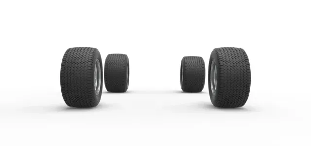 Wheel set of Northeast Dirt Modified stock car V4 Scale 1:25 — Image 4 of 9