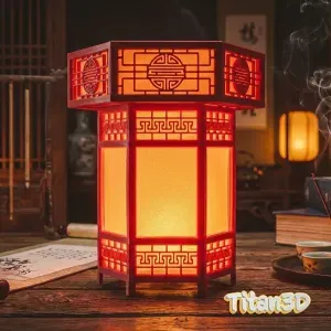 Chinese New Year LED Lamp with Shou Symbol