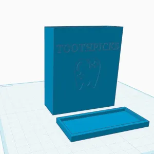 Toothpick box with lid for organization