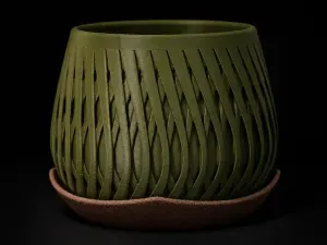 Ludovica Woven Planter with Drainage and Saucer