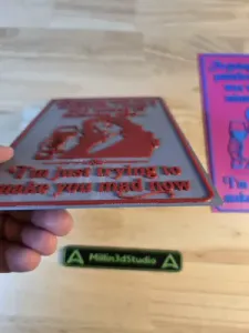 Arguing with Me Is Pointless Sign RAISED LETTERS Female