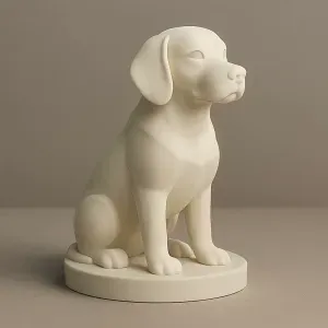 Minimalist Beagle Dog Figure AI