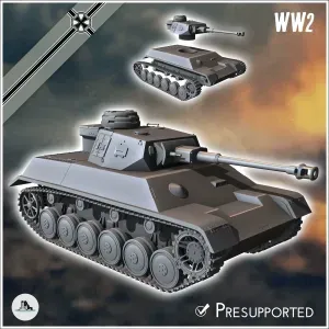 Panzer III-IV Einheitsfahrgestell 3 - miniatures ww2 vehicle