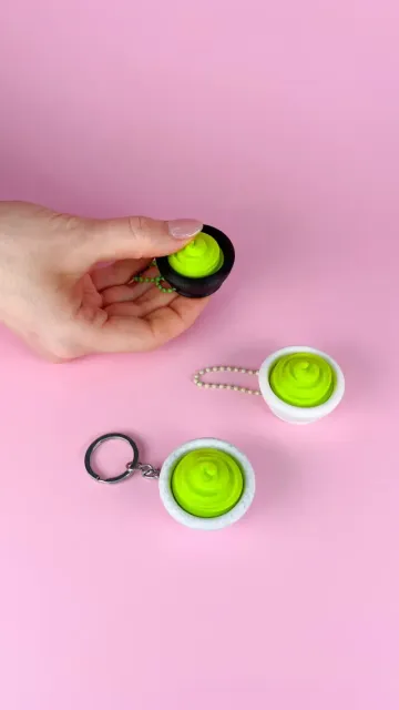 Clicker Wasabi, Clicky Keychain NoStress Toy — Image 8 of 8