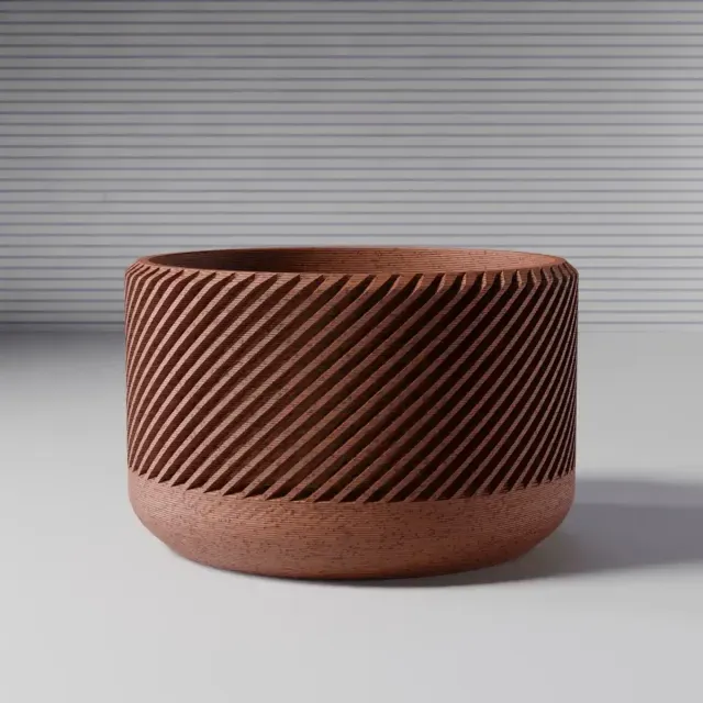 Modern Spiral Planter STL | Geometric Plant Pot | 3D Print F — Фото 2 из 8