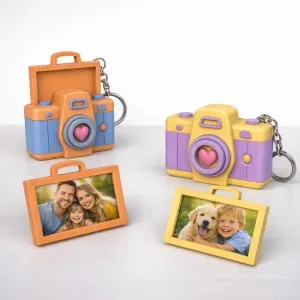 Camera Photo Frame Keychain | Custom Picture Keyring