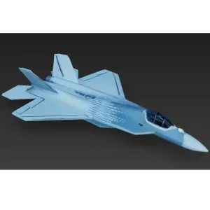 Kaan Stealth Fighter Jet STL National Defense Aircraft Style