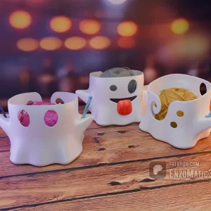Ghost bowl - Crochet Yarn Bowl - Multiparts