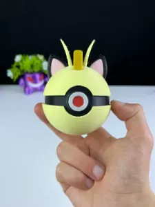 Meowth Pokeball - Multipart