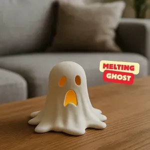 MELTING GHOST TEALIGHT / HALLOWEENDECOR / TEALIGHT