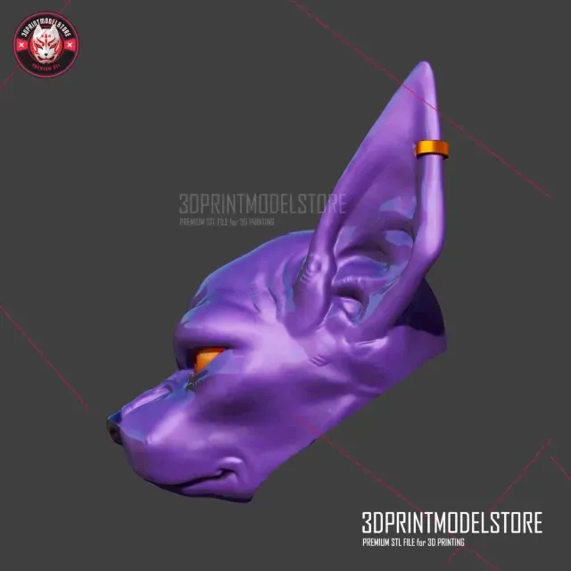 Beerus Head Helmet - Anubis Cosplay Mask Halloween Costume — Фото 3 из 9