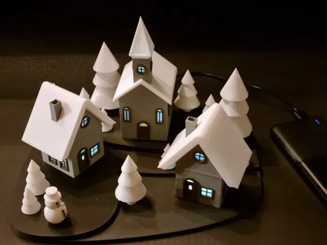 Christmas Village with Tea Light or LED — Фото 5 из 8