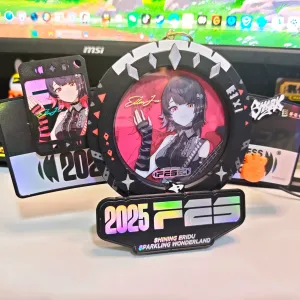 茶百道绝区零艾莲圆鲨鲨联名杯垫磁吸解压挂件壳子&展示架