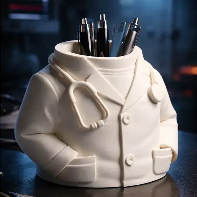Doctor Pen Holder / Desk Organizer - Lab Coat