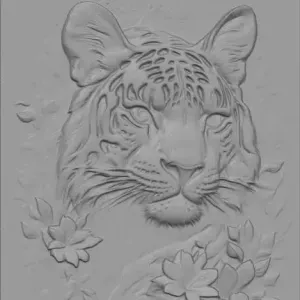 Tiger - relief sculpture