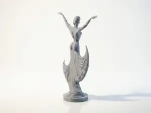 Elegant Dancing Lady Statue Female Figure 3D Printable