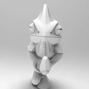 Mystical Chameleon Minimalist Sculpture